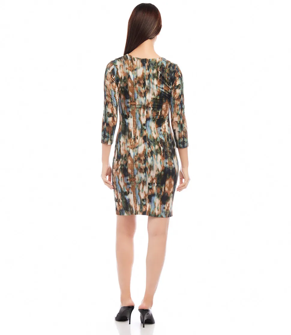 3/4 Sleeve Sheath Dress