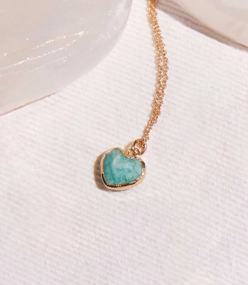 Amazonite Heart Necklace