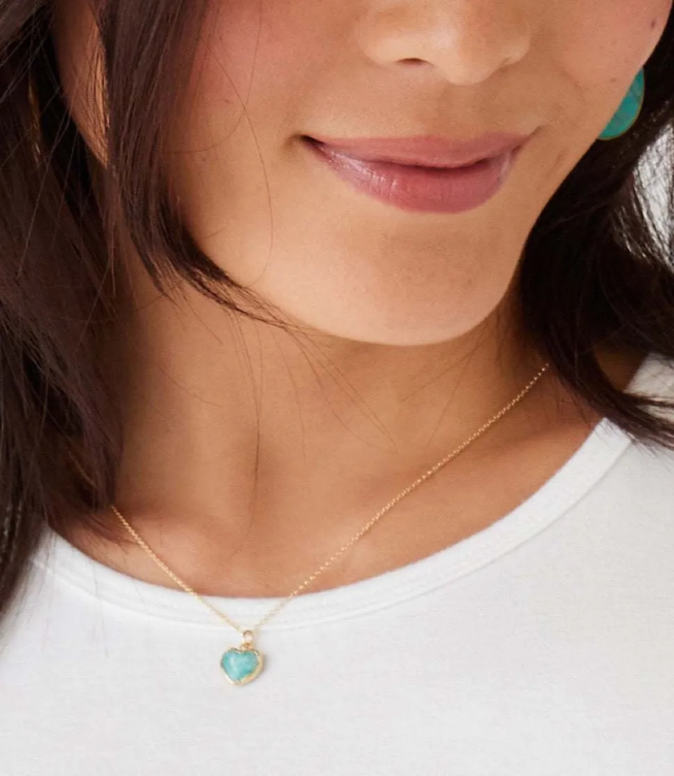 Amazonite Heart Necklace