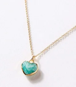 Amazonite Heart Necklace