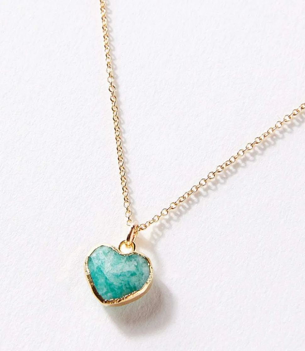 Amazonite Heart Necklace