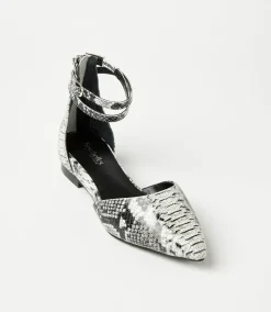 Ankle Strap Pointed Toe Flats