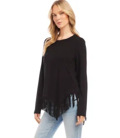 Asymmetric Fringe Top