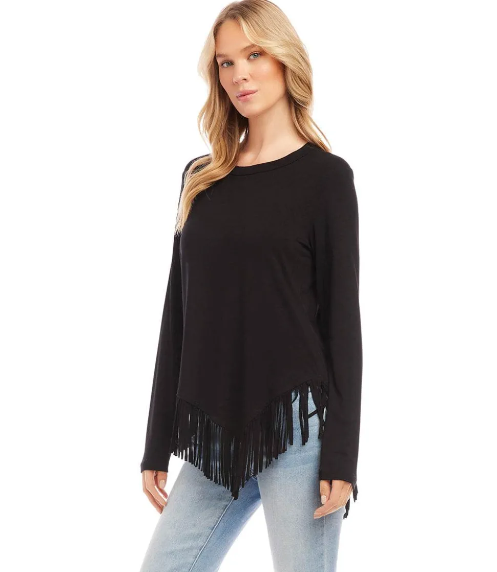 Asymmetric Fringe Top