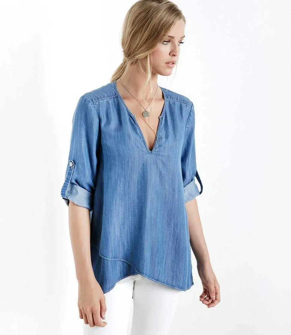 Asymmetric Hem Wrap Top