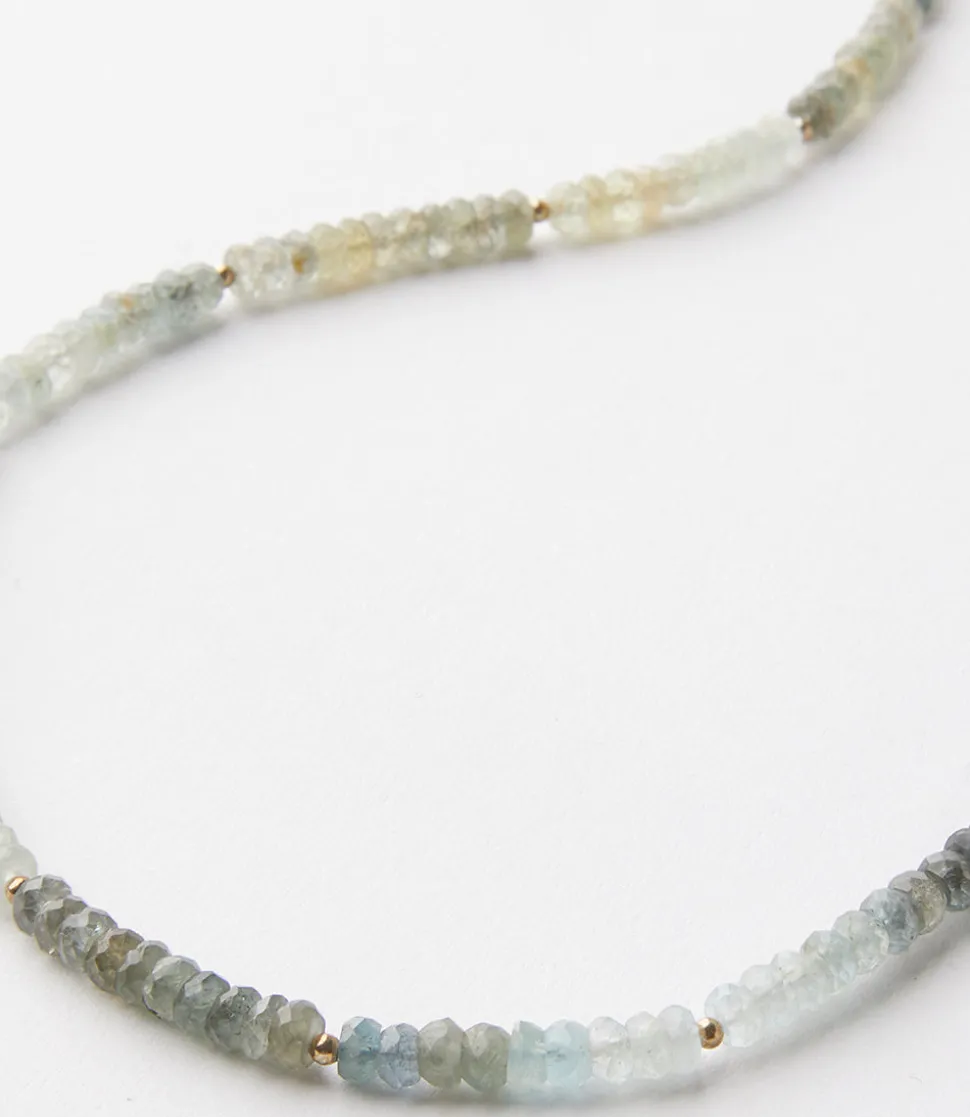 Beaded Aquamarine Necklace