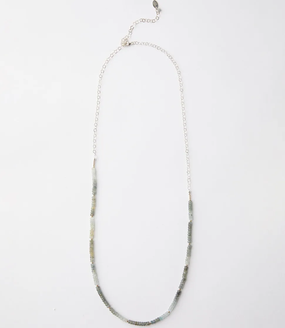 Beaded Aquamarine Necklace