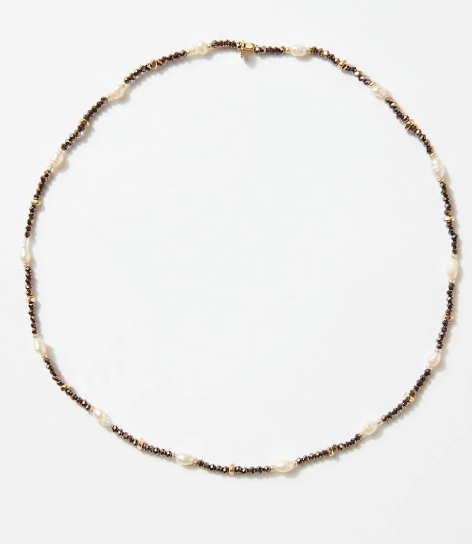 Beaded Gemstone And Pearl Stretch Bracelet