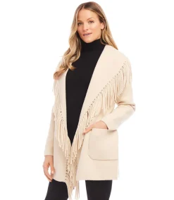 Belted Fringe Jacket