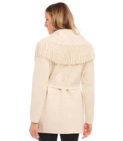 Belted Fringe Jacket