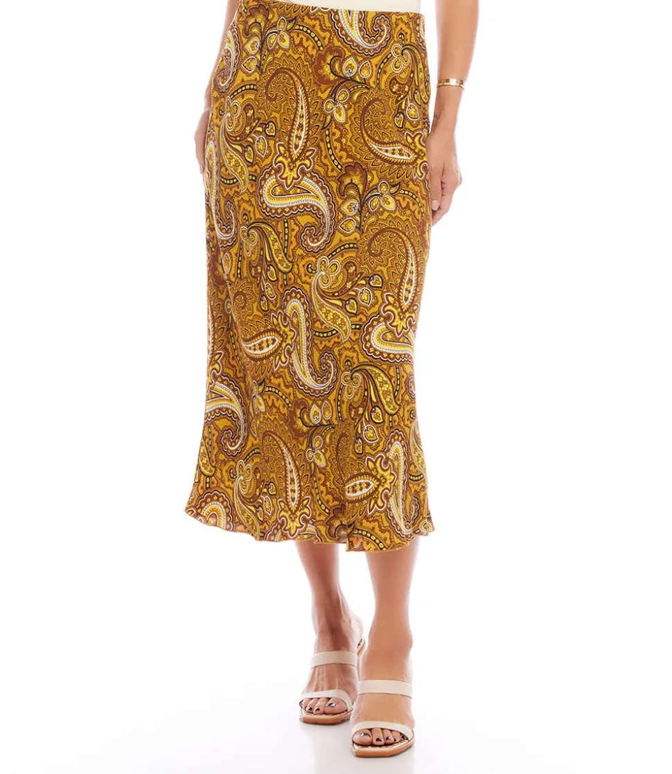 Bias Cut Midi Skirt