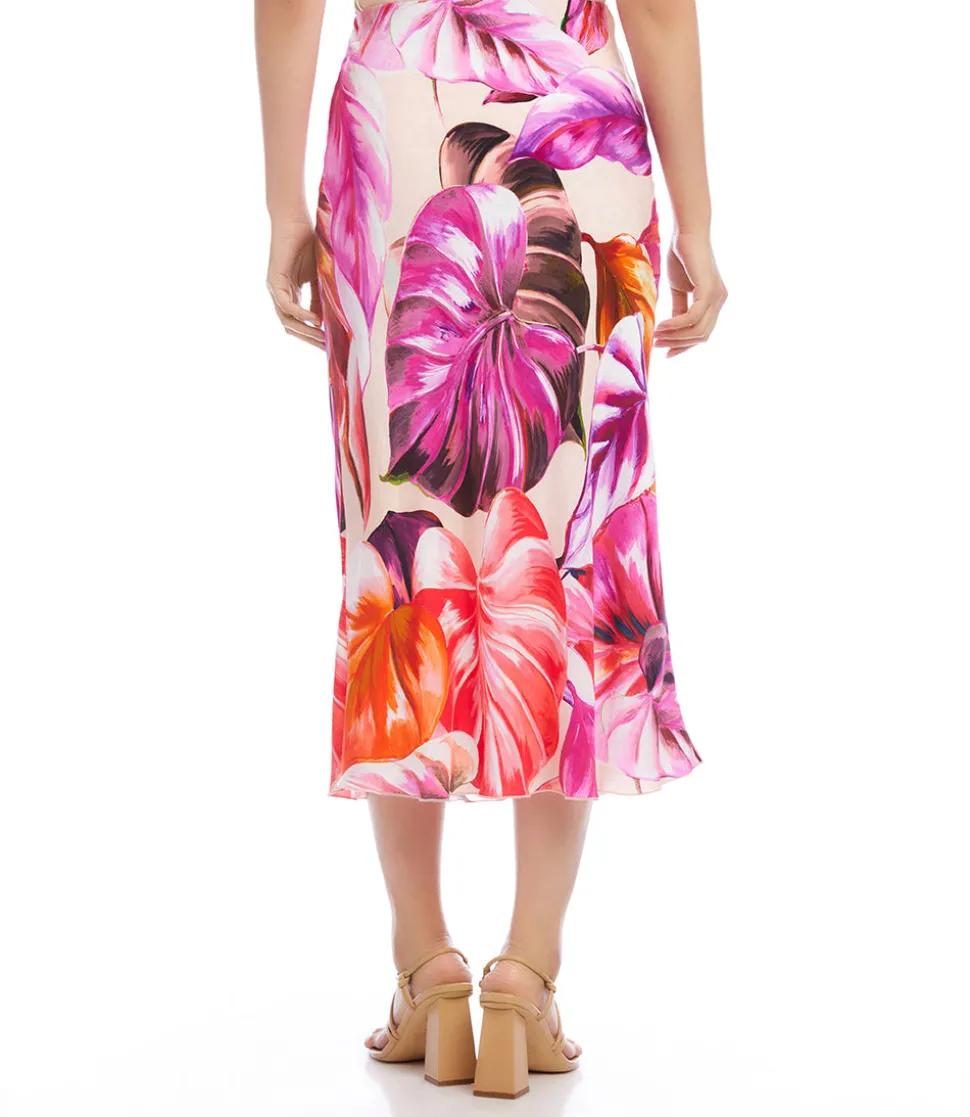 Bias Cut Midi Skirt