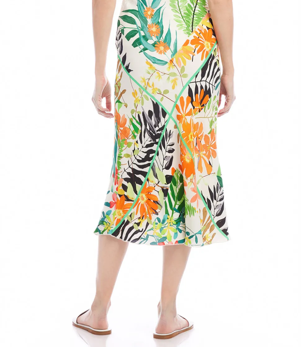 Bias Cut Midi Skirt