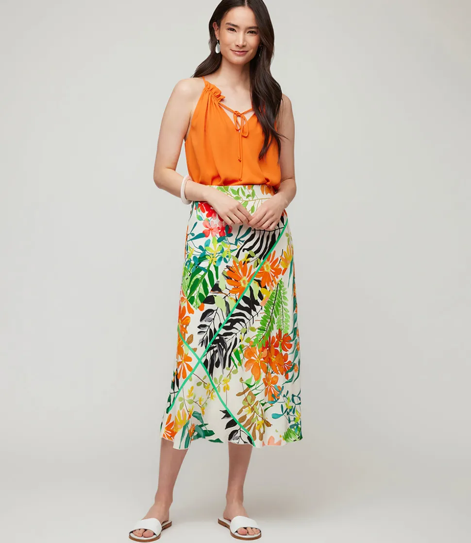 Bias Cut Midi Skirt