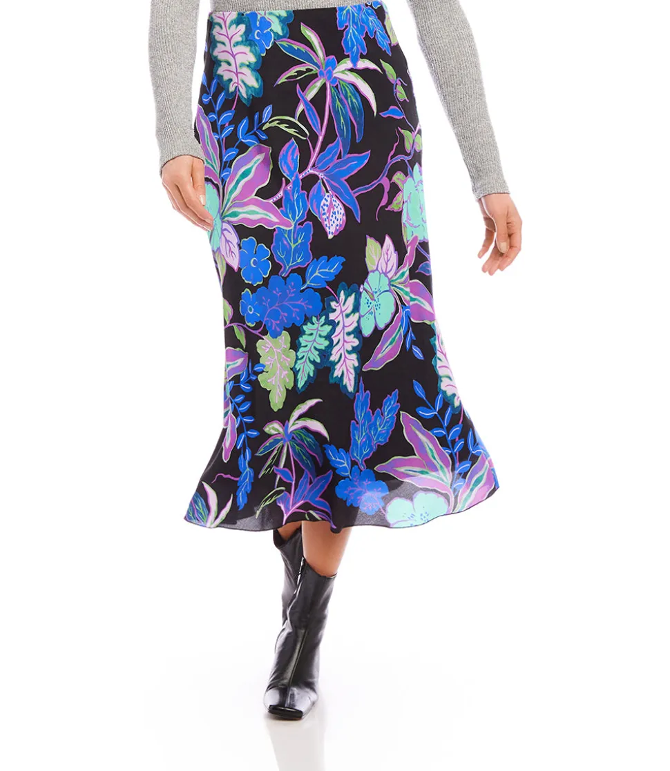 Bias Cut Midi Skirt