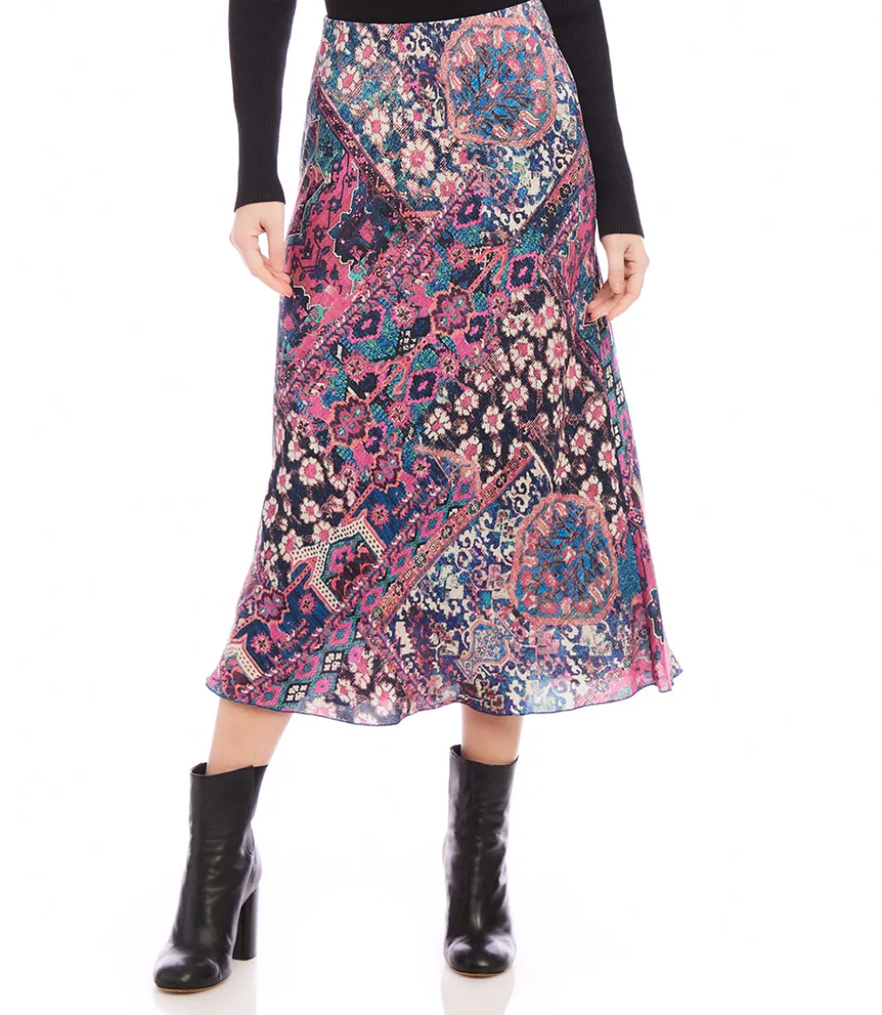 Bias Cut Midi Skirt