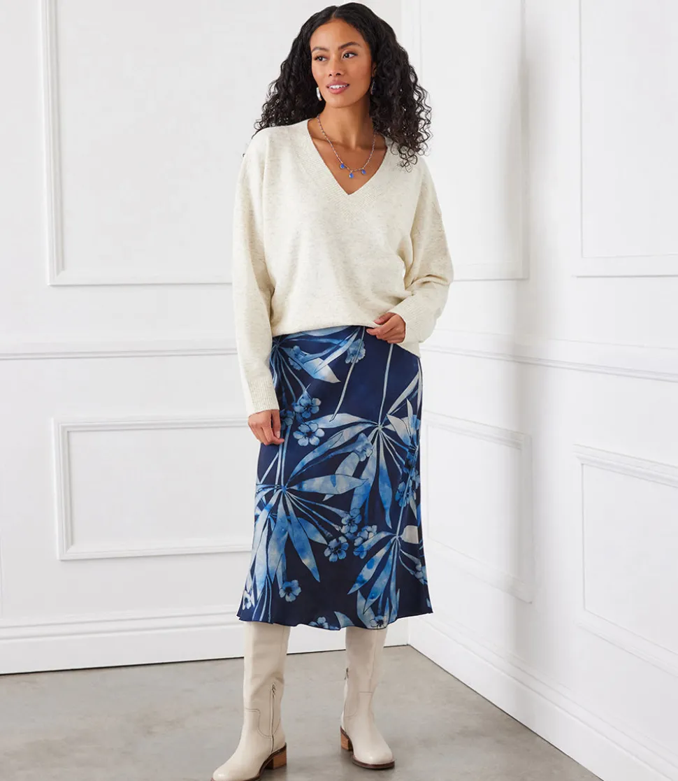 Bias Cut Midi Skirt