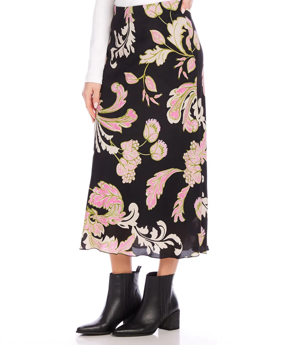 Bias Cut Midi Skirt