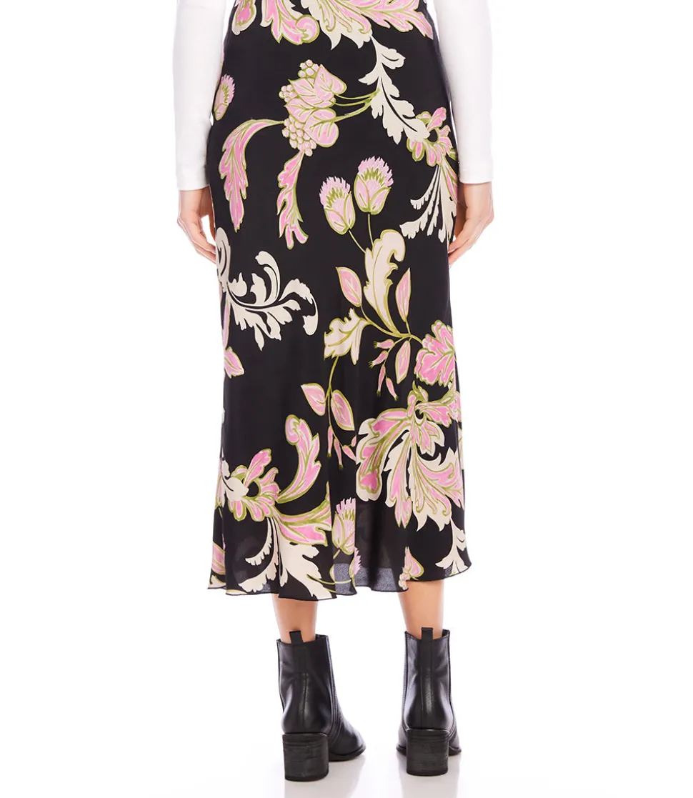 Bias Cut Midi Skirt