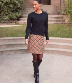 Bias Cut Plaid Skirt