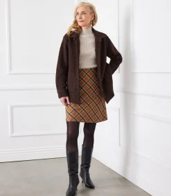 Bias Cut Plaid Skirt