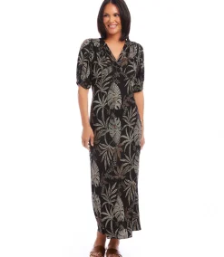 Bias Puff Sleeve Dress