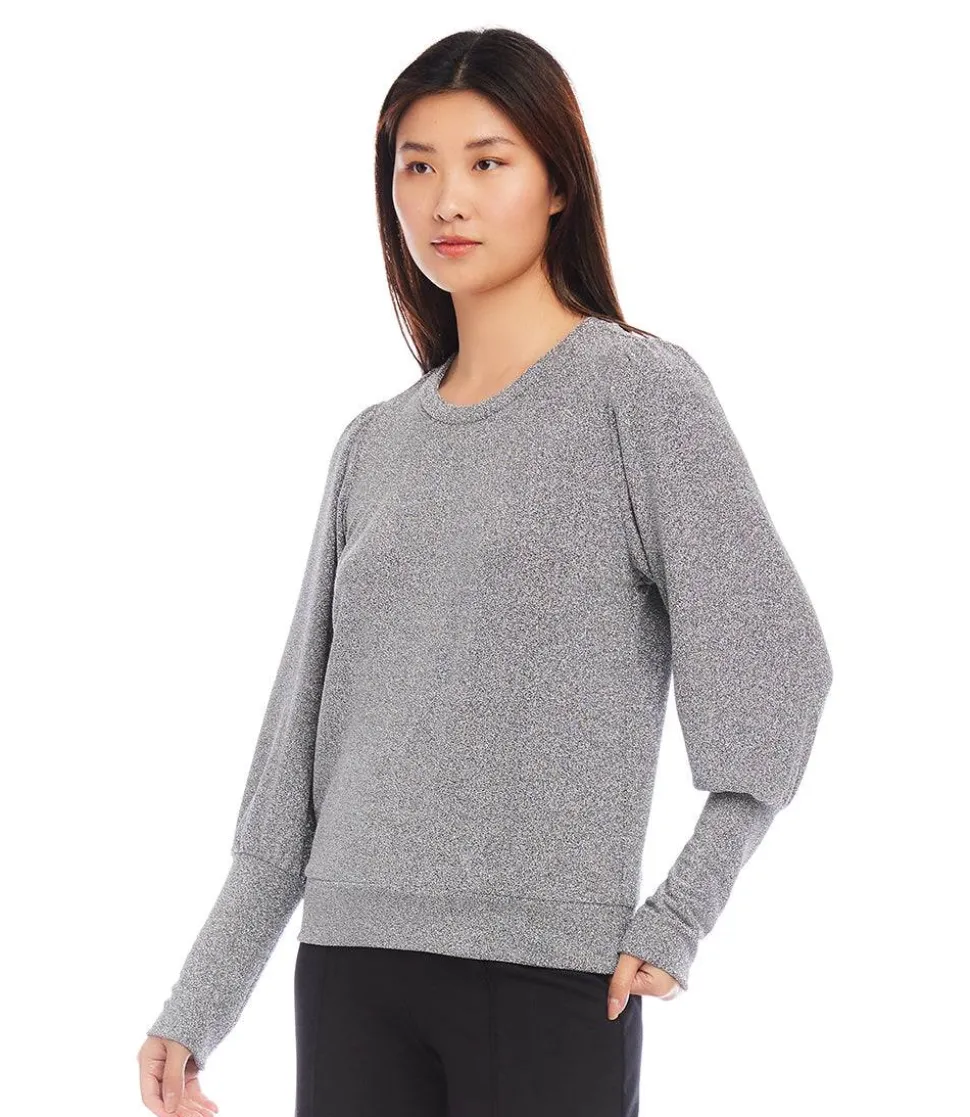 Bishop Sleeve Metallic Top