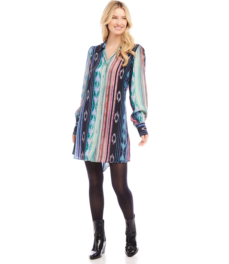 Blouson Sleeve Shirtdress