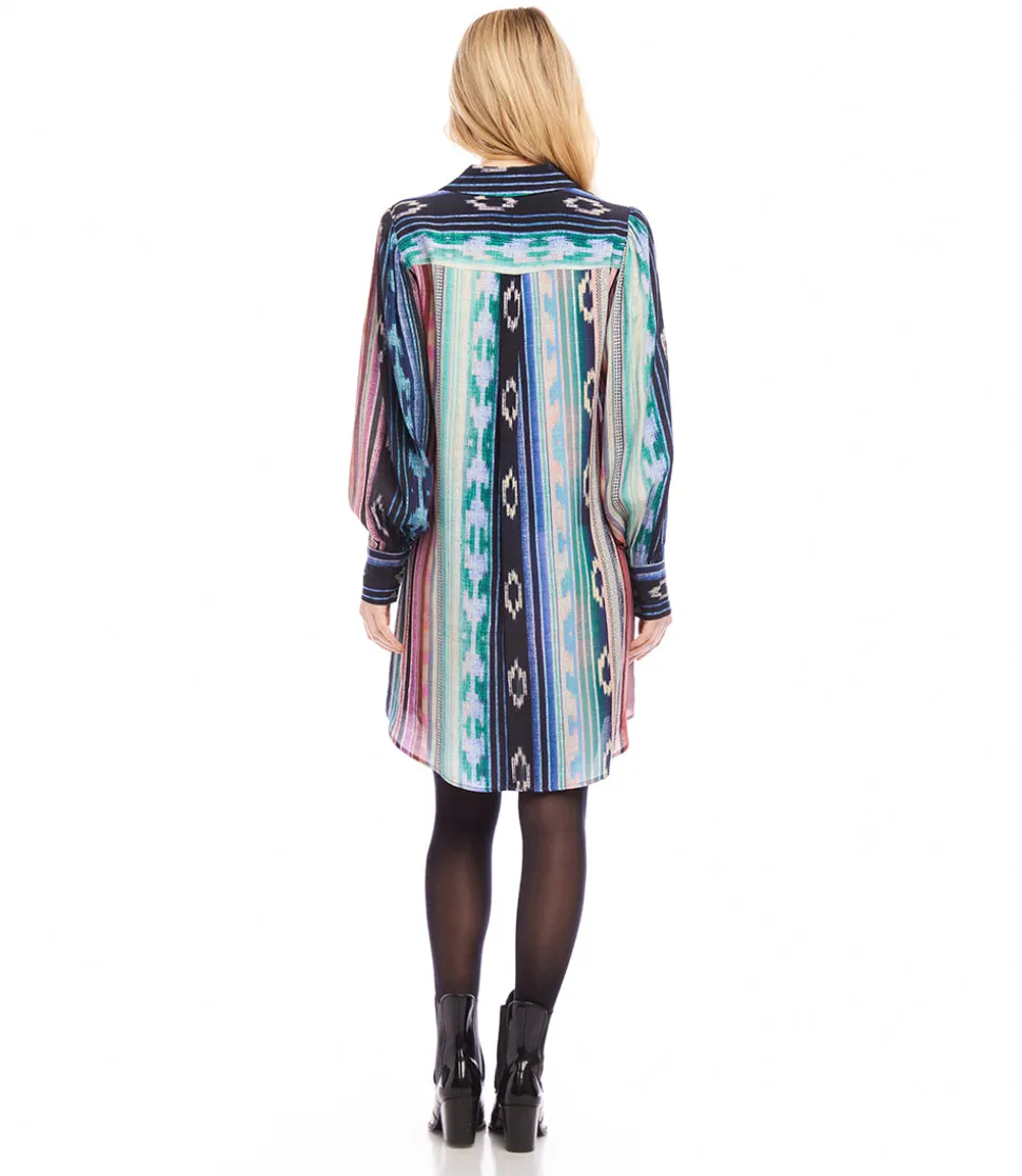 Blouson Sleeve Shirtdress