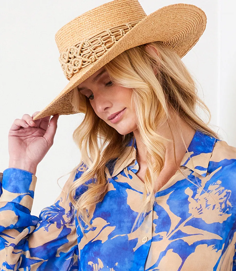 Braided Band Boater Hat