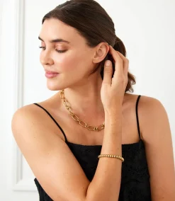 Brass Beaded Bracelet