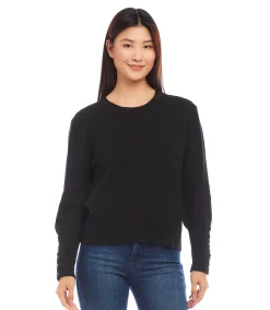 Button Sleeve Sweater