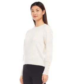 Button Sleeve Sweater