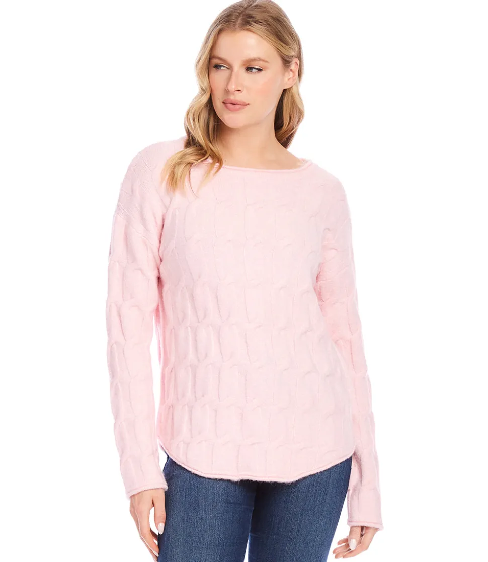 Cable Shirttail Sweater