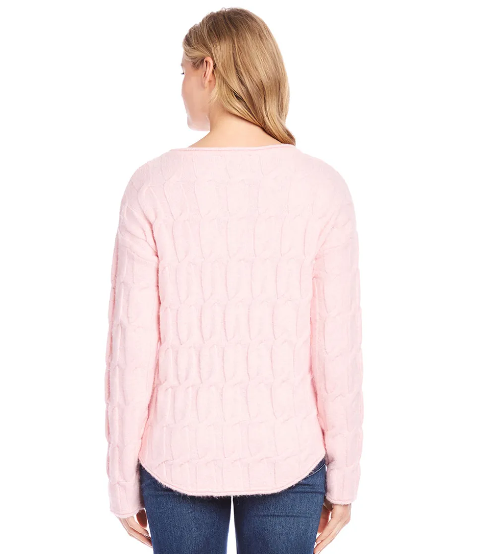 Cable Shirttail Sweater