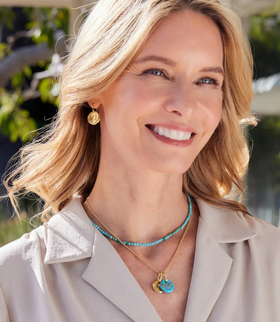 Chan Luu Beaded Turquoise Stone Necklace