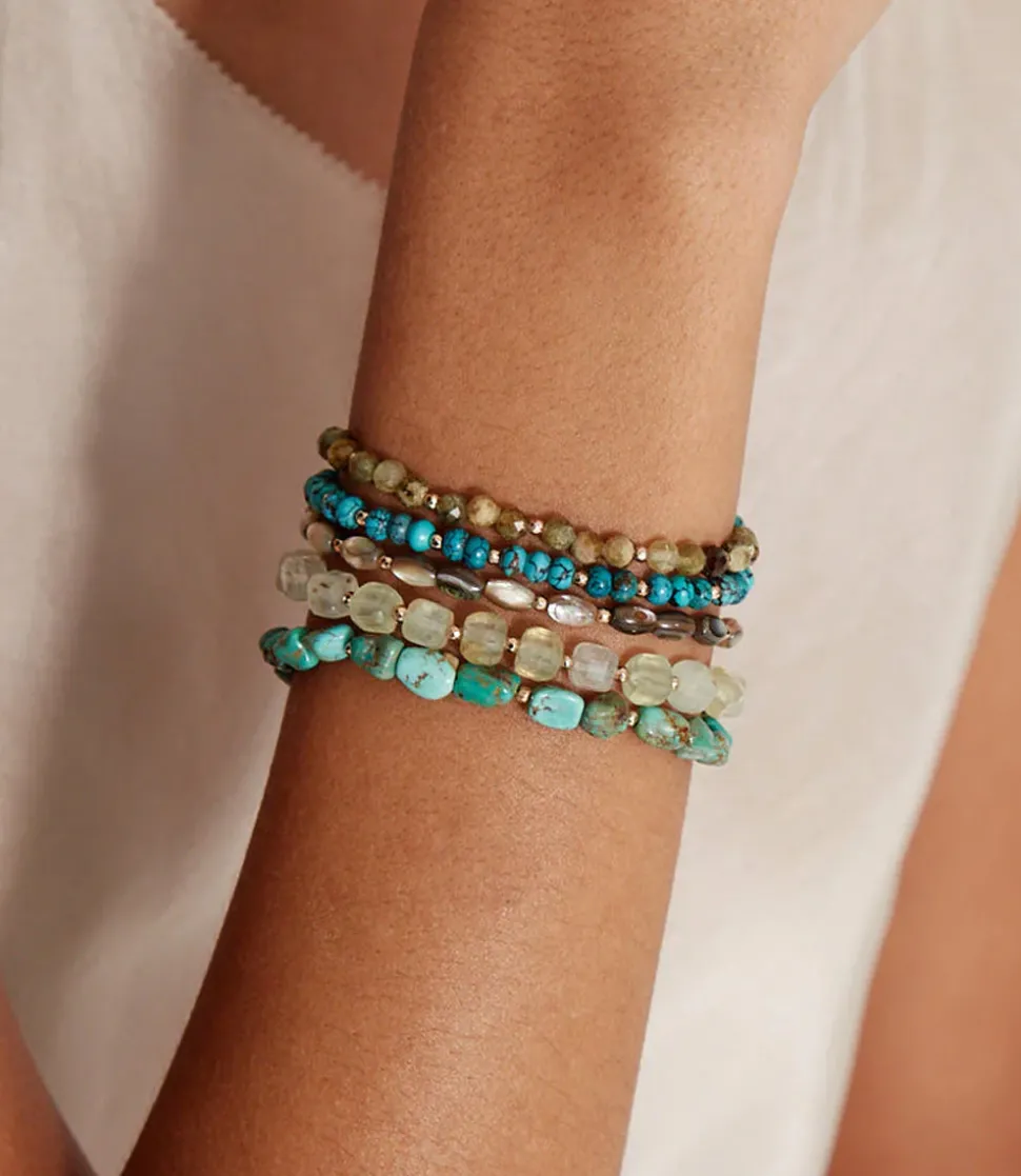 Chan Luu Beaded Wrap Turquoise Bracelet