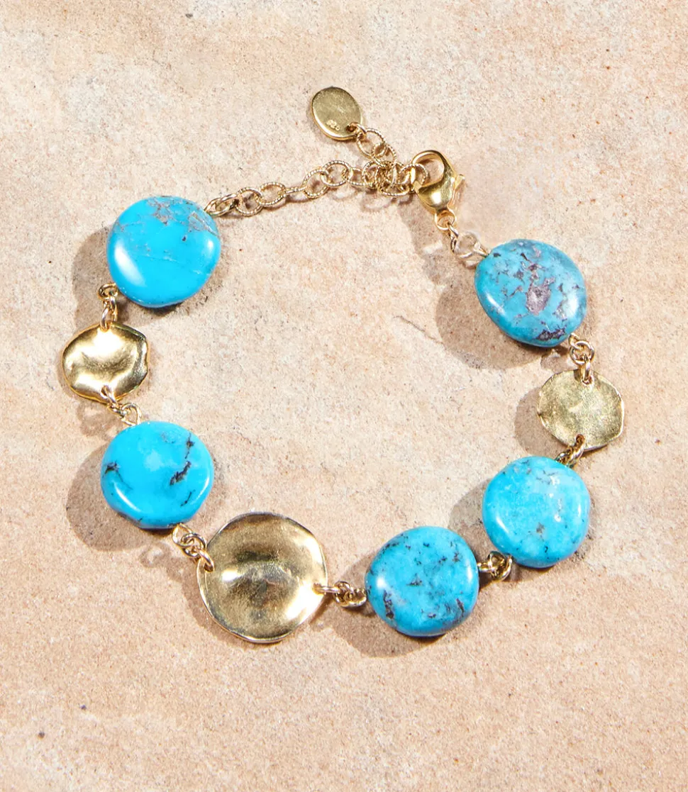 Chan Luu Turquoise Disc Station Bracelet