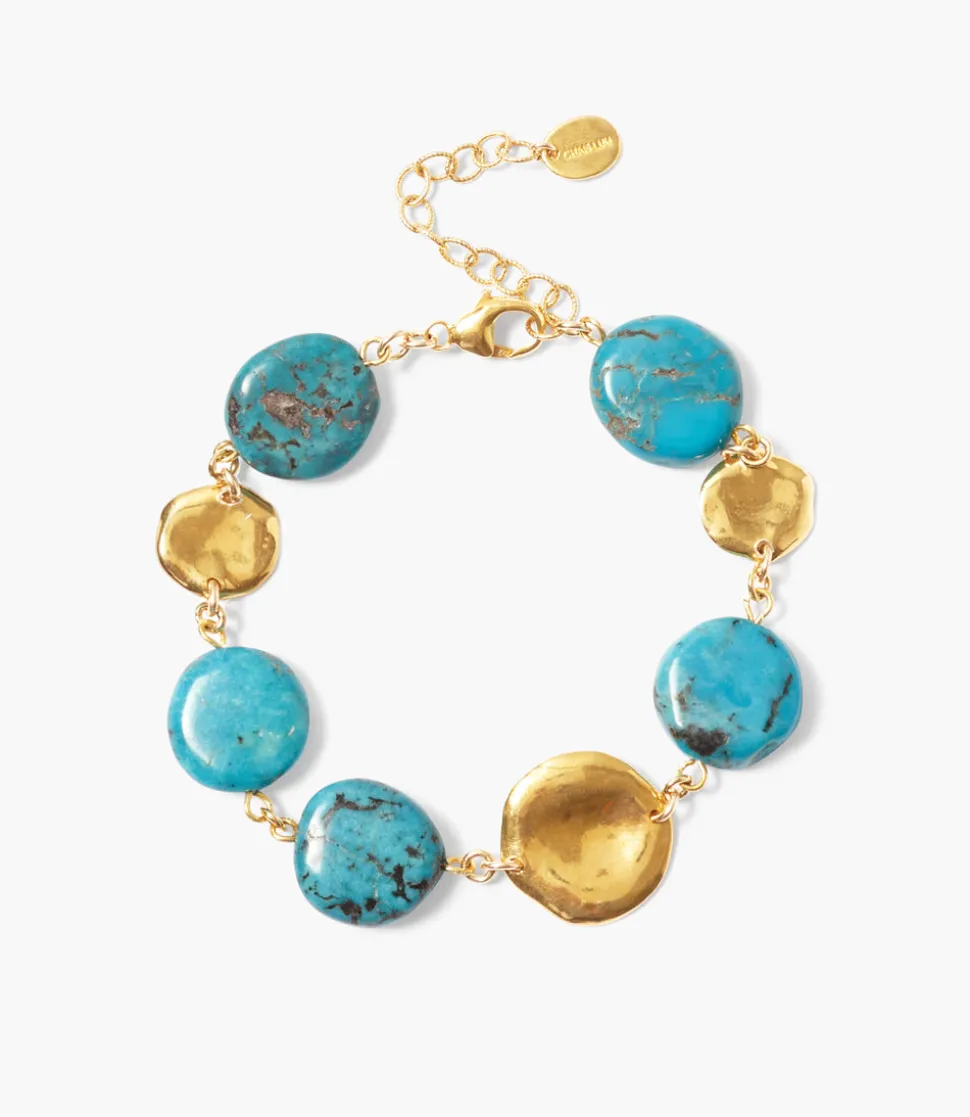 Chan Luu Turquoise Disc Station Bracelet