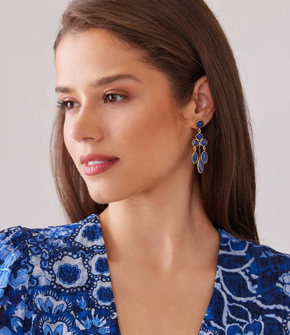 Chandelier Gemstone Earrings