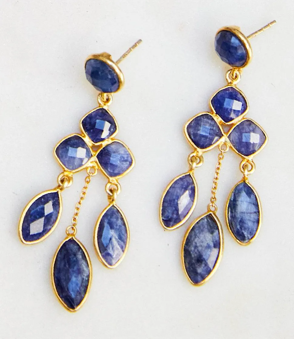 Chandelier Gemstone Earrings