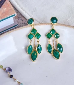 Chandelier Gemstone Earrings