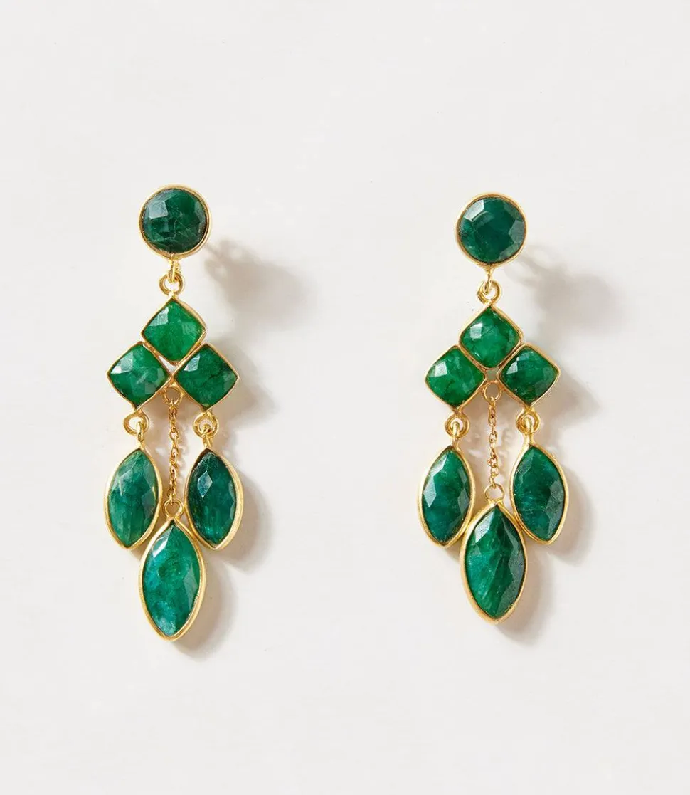 Chandelier Gemstone Earrings