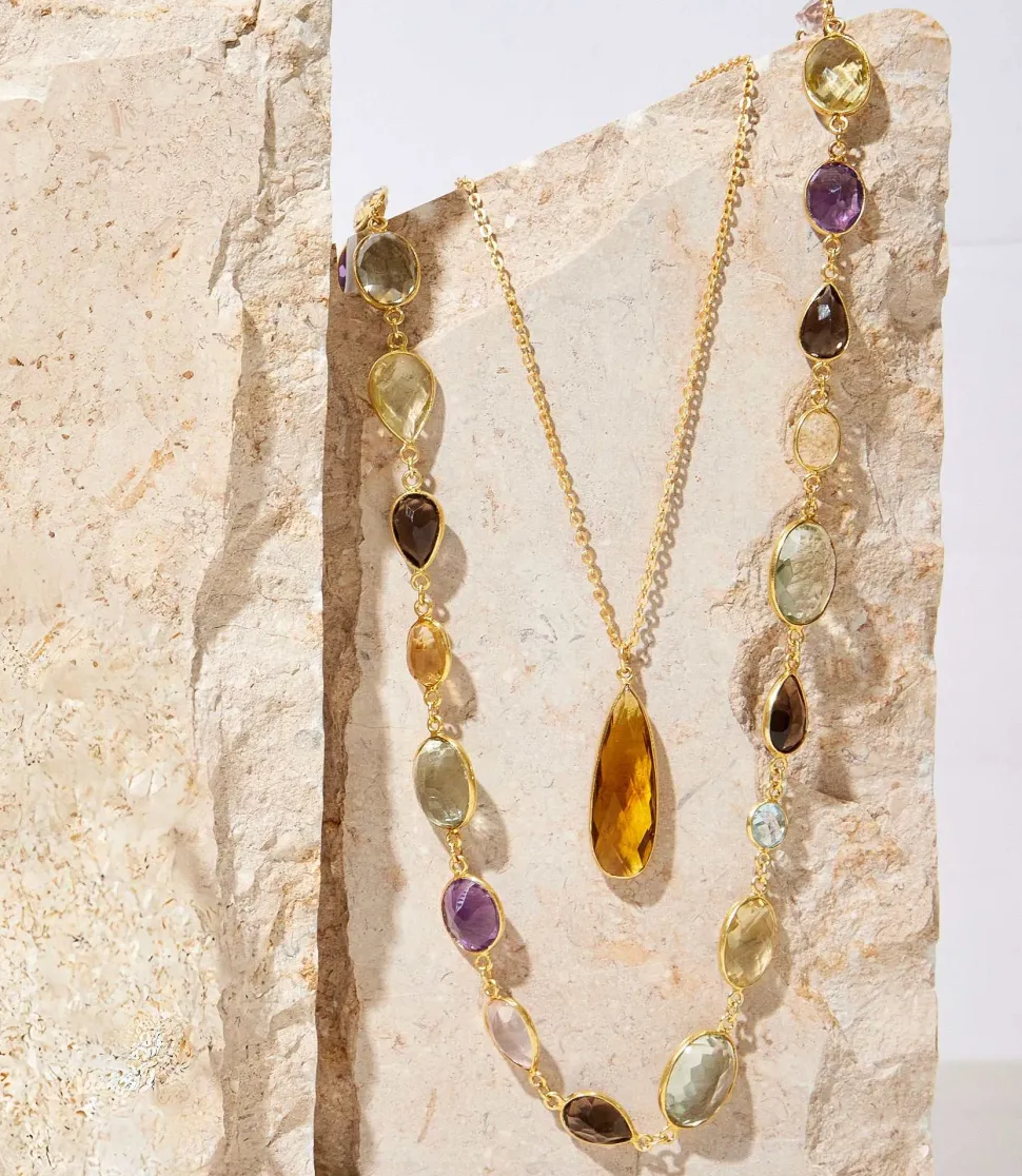 Citrine Quartz Necklace
