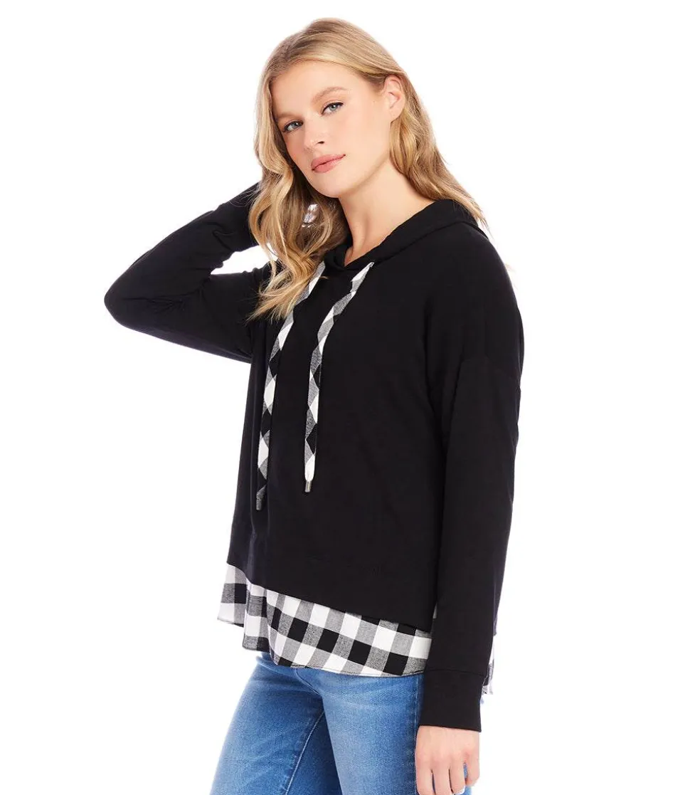 Contrast Hem Hoodie