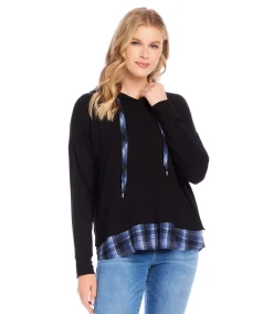 Contrast Hem Hoodie