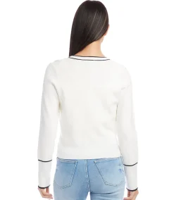 Contrast Trim Cardigan
