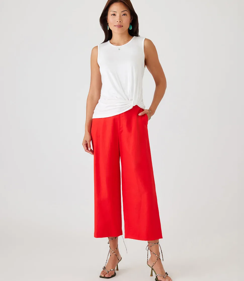 Cropped Pleated Pants