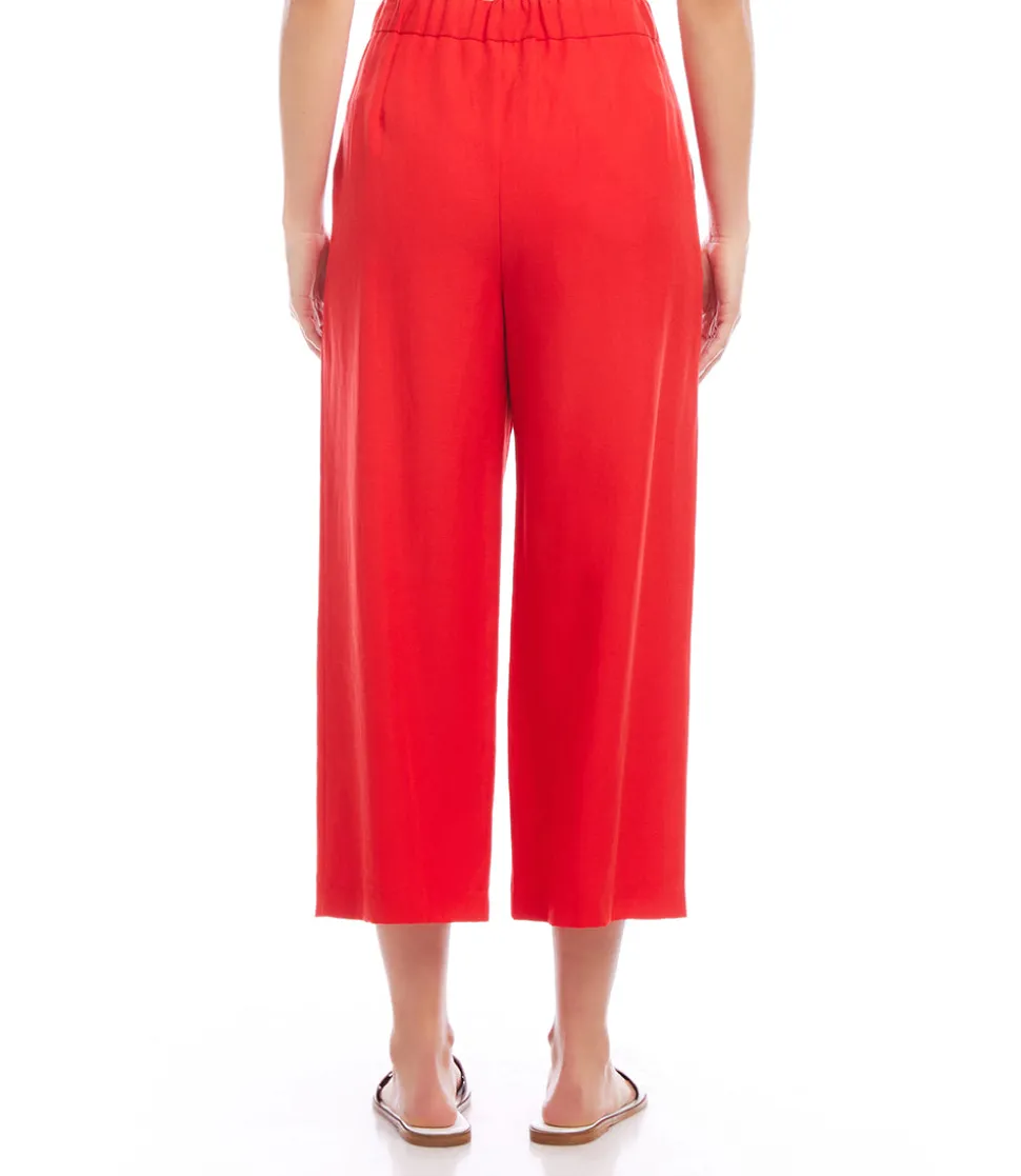 Cropped Pleated Pants