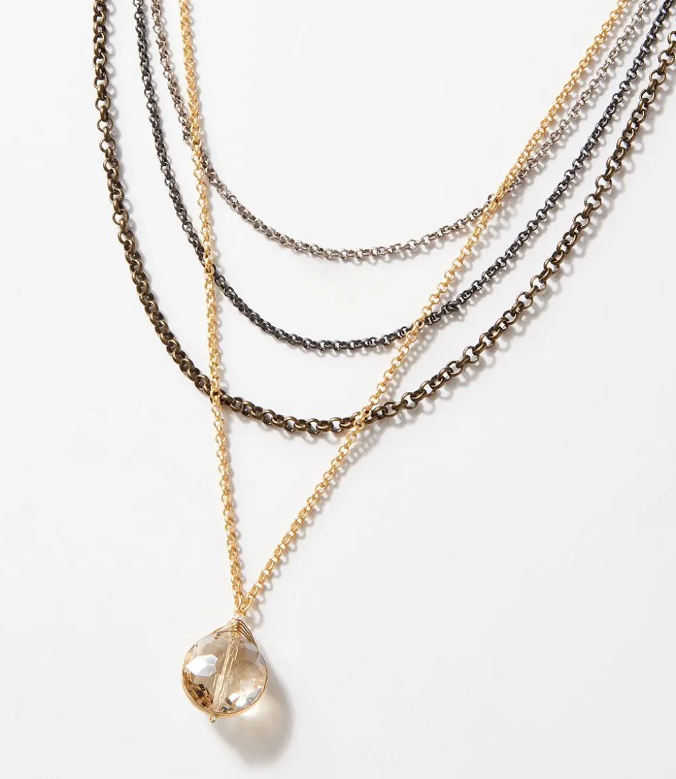 Crystal Multistrand Necklace